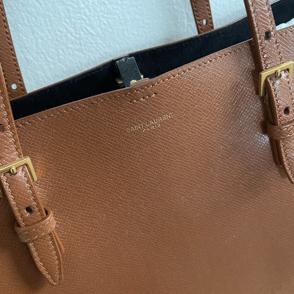 Saint Laurent Leather Shopping Tote - Picture 4 of 8